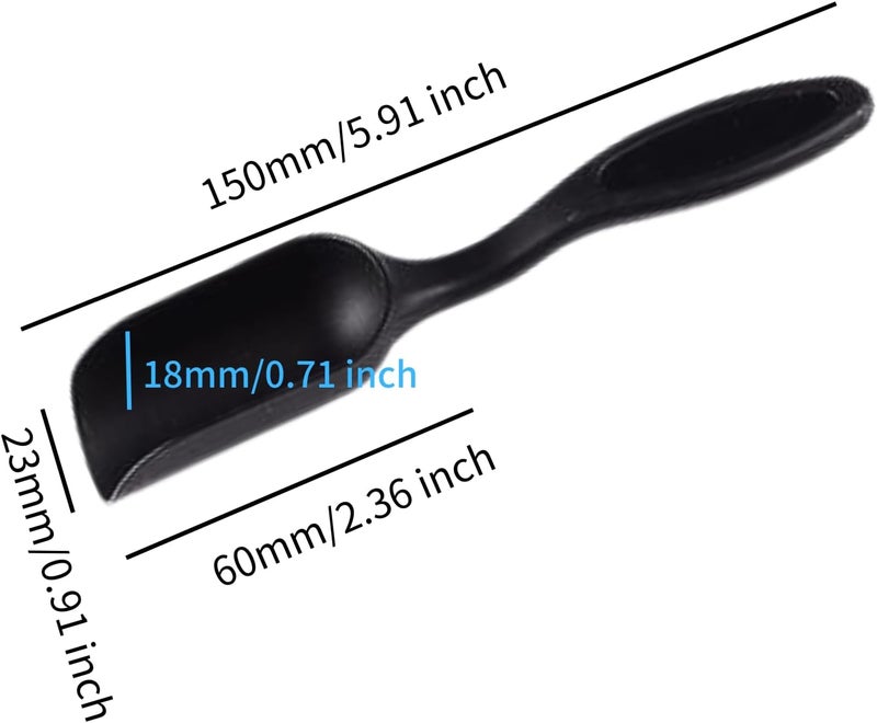 NINGDAN 10Pcs Mini Shovel,Plastic Mini Gardening Shovel Spoons Soil Scoops,Cultivation Digging Transplanting Tools for Succulents Potted Flowers,Milk Powder/Coffee Beans Scoops (All Black) - Image 4